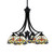 Toltec Lighting - 568-MB-9365 - Four Light Chandelier - Zilo - Matte Black