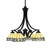 Toltec Lighting - 568-MB-9405 - Four Light Chandelier - Zilo - Matte Black
