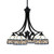 Toltec Lighting - 568-MB-9485 - Four Light Chandelier - Zilo - Matte Black