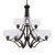 Toltec Lighting - 569-DG-4100 - Nine Light Chandelier - Zilo - Dark Granite