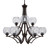 Toltec Lighting - 569-DG-4102 - Nine Light Chandelier - Zilo - Dark Granite