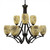 Toltec Lighting - 569-DG-4175 - Nine Light Chandelier - Zilo - Dark Granite