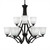 Toltec Lighting - 569-DG-460 - Nine Light Chandelier - Zilo - Dark Granite