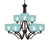 Toltec Lighting - 569-DG-4615 - Nine Light Chandelier - Zilo - Dark Granite