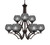 Toltec Lighting - 569-DG-4622 - Nine Light Chandelier - Zilo - Dark Granite