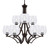 Toltec Lighting - 569-DG-4810 - Nine Light Chandelier - Zilo - Dark Granite