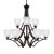 Toltec Lighting - 569-DG-500 - Nine Light Chandelier - Zilo - Dark Granite
