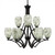 Toltec Lighting - 569-DG-5054 - Nine Light Chandelier - Zilo - Dark Granite