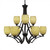 Toltec Lighting - 569-DG-625 - Nine Light Chandelier - Zilo - Dark Granite