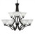 Toltec Lighting - 569-DG-7145 - Nine Light Chandelier - Zilo - Dark Granite