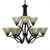 Toltec Lighting - 569-DG-7185 - Nine Light Chandelier - Zilo - Dark Granite
