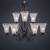 Toltec Lighting - 569-DG-721 - Nine Light Chandelier - Zilo - Dark Granite