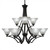 Toltec Lighting - 569-DG-751 - Nine Light Chandelier - Zilo - Dark Granite