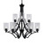 Toltec Lighting - 569-MB-3002 - Nine Light Chandelier - Zilo - Matte Black