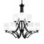 Toltec Lighting - 569-MB-310 - Nine Light Chandelier - Zilo - Matte Black