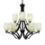 Toltec Lighting - 569-MB-406 - Nine Light Chandelier - Zilo - Matte Black