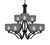 Toltec Lighting - 569-MB-4612 - Nine Light Chandelier - Zilo - Matte Black