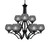 Toltec Lighting - 569-MB-4622 - Nine Light Chandelier - Zilo - Matte Black