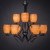 Toltec Lighting - 569-MB-625 - Nine Light Chandelier - Zilo - Matte Black
