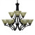 Toltec Lighting - 569-MB-7185 - Nine Light Chandelier - Zilo - Matte Black