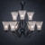 Toltec Lighting - 569-MB-721 - Nine Light Chandelier - Zilo - Matte Black