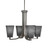Toltec Lighting - 574-GP-672 - Four Light Chandelier - Apollo - Graphite