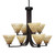 Toltec Lighting - 578-DG-7185 - Eight Light Chandelier - Apollo - Dark Granite