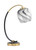 Toltec Lighting - 57-MBNAB-4819 - One Light Desk Lamp - Desk Lamps - Matte Black & New Age Brass