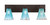 Toltec Lighting - 583-DG-725 - Three Light Bath Bar - Apollo - Dark Granite