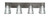 Toltec Lighting - 584-GP-9534 - Four Light Bath Bar - Apollo - Graphite