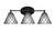 Toltec Lighting - 5913-MB-9185 - Three Light Bath Bar - Capri - Matte Black