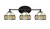 Toltec Lighting - 5913-MB-9485 - Three Light Bath Bar - Capri - Matte Black