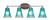 Toltec Lighting - 5914-BN-725 - Four Light Bath Bar - Capri - Brushed Nickel