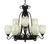 Toltec Lighting - 869-DG-406 - Nine Light Chandelier - Eleganté - Dark Granite