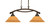 Toltec Lighting - 872-BRZ-624 - Two Light Island Bar - Bow - Bronze