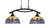 Toltec Lighting - 872-DG-9359 - Two Light Island Pendant - Bow - Dark Granite