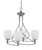 Toltec Lighting - 904-BN-615 - Four Light Chandelier - Capri - Brushed Nickel
