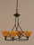 Toltec Lighting - 904-DG-454 - Four Light Chandelier - Capri - Dark Granite