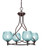 Toltec Lighting - 904-DG-4605 - Four Light Chandelier - Capri - Dark Granite