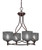 Toltec Lighting - 904-DG-4612 - Four Light Chandelier - Capri - Dark Granite