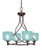 Toltec Lighting - 904-DG-4615 - Four Light Chandelier - Capri - Dark Granite