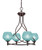 Toltec Lighting - 904-DG-4625 - Four Light Chandelier - Capri - Dark Granite