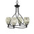 Toltec Lighting - 904-DG-5054 - Four Light Chandelier - Capri - Dark Granite