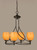 Toltec Lighting - 904-DG-625 - Four Light Chandelier - Capri - Dark Granite