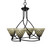 Toltec Lighting - 904-DG-7185 - Four Light Chandelier - Capri - Dark Granite
