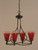 Toltec Lighting - 904-DG-726 - Four Light Chandelier - Capri - Dark Granite