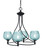 Toltec Lighting - 904-MB-4605 - Four Light Chandelier - Capri - Matte Black
