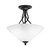 Toltec Lighting - 909-MB-2161 - Three Light Semi-Flush Mount - Capri - Matte Black