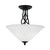 Toltec Lighting - 909-MB-318 - Three Light Semi-Flush Mount - Capri - Matte Black