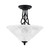 Toltec Lighting - 909-MB-411 - Three Light Semi-Flush Mount - Capri - Matte Black